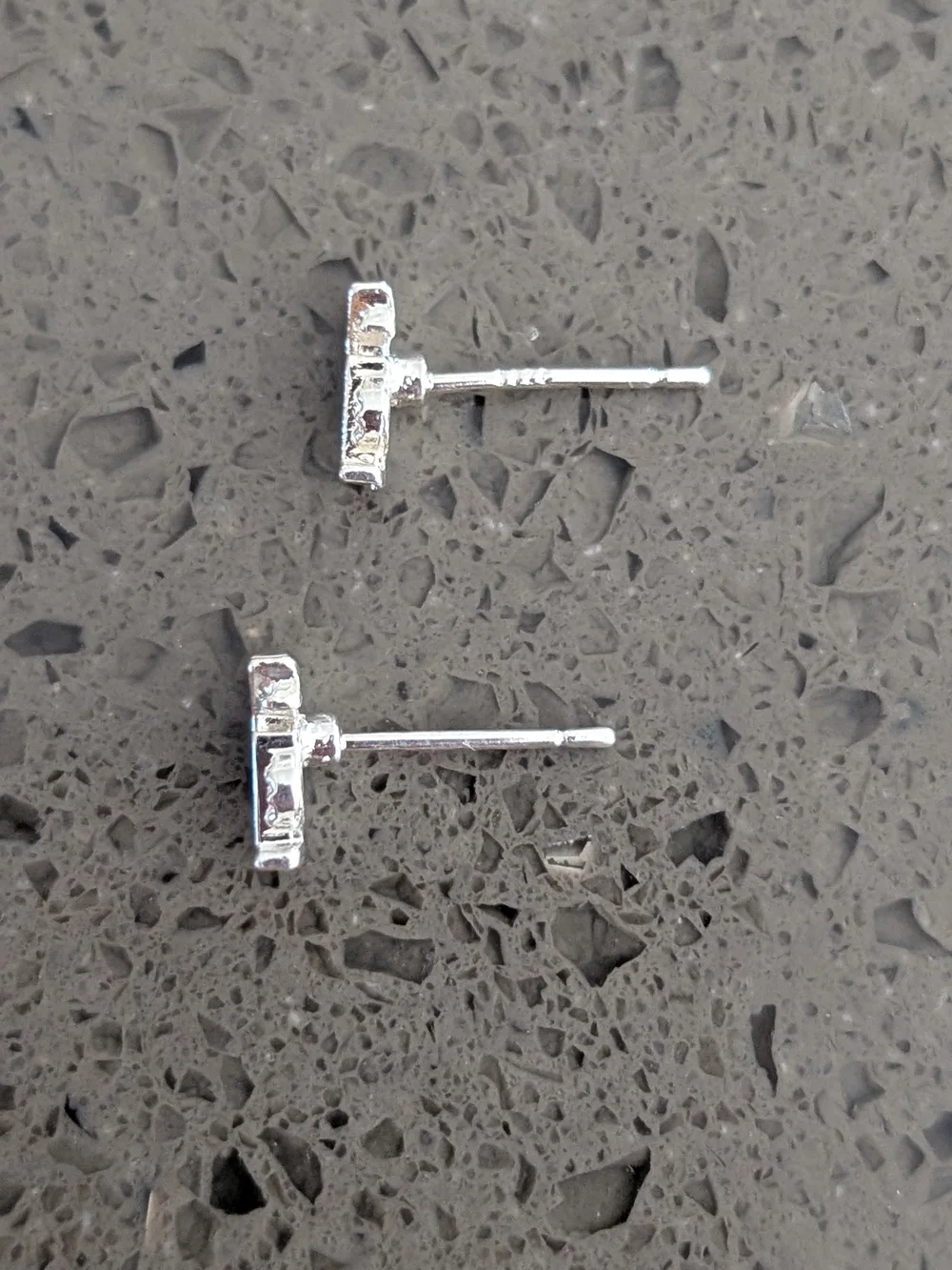 Silver Logo Stud Earrings - Women Jewelry